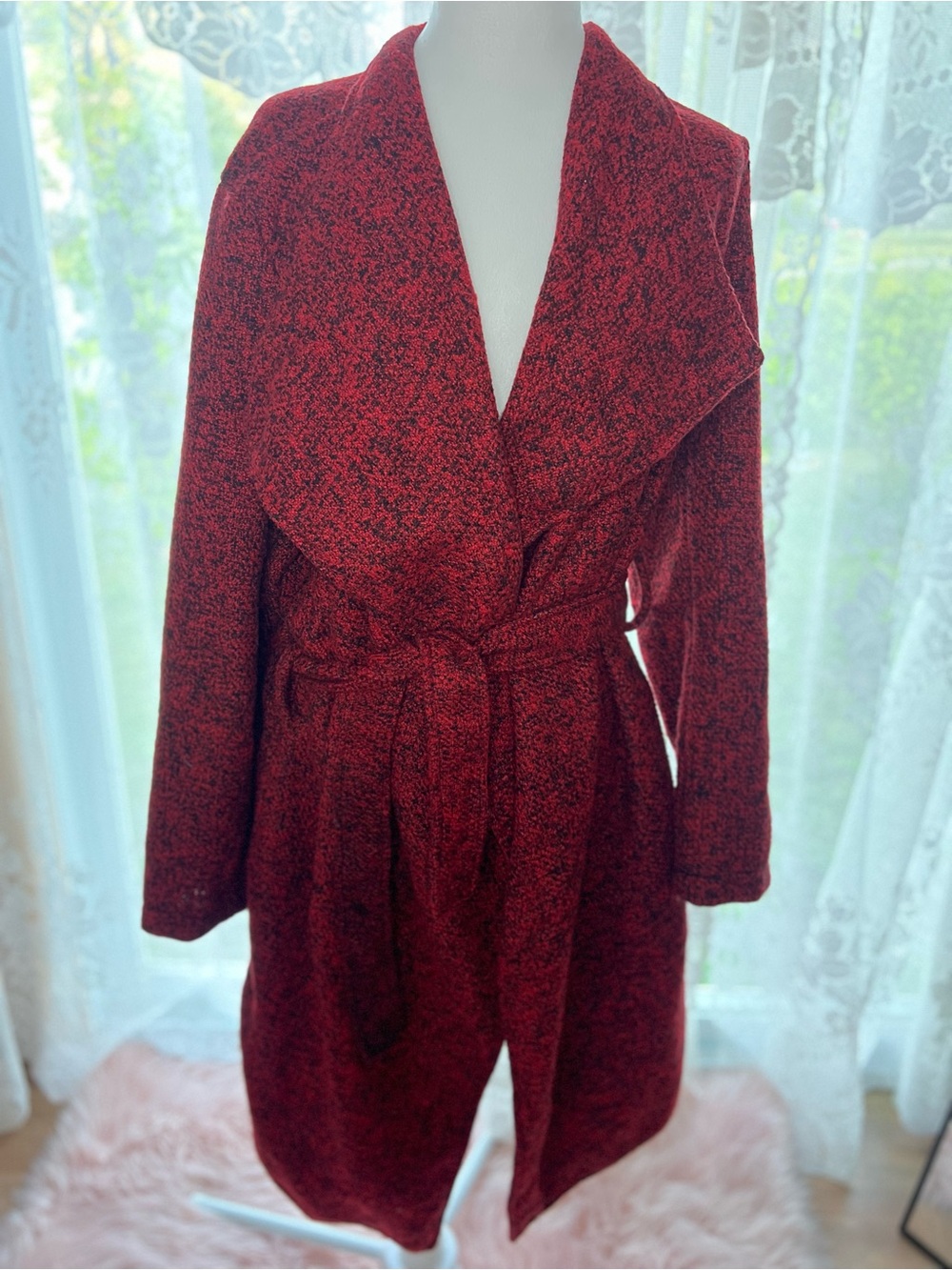 Steve Madden Red Open-Front Knit Blazer XL